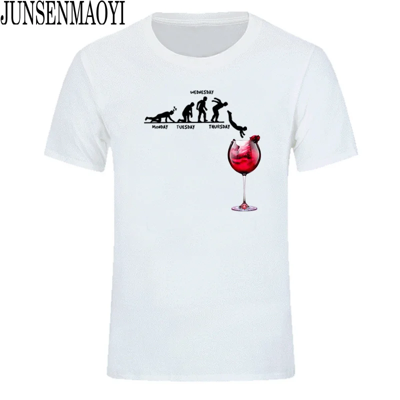 New Wine cup Casual TShirt Short Sleeve Men T-shirt Cotton Man\'s T shirt Drunk Tee Alcohol Drinking clothes Plus Size Tops