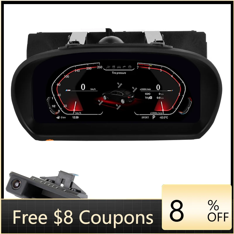 

12.3" Linux Car LCD Dashboard Panel Virtual CockPit Speedometer for 1 Series E81 E82 E87 E88 Digital Instrument Cluster