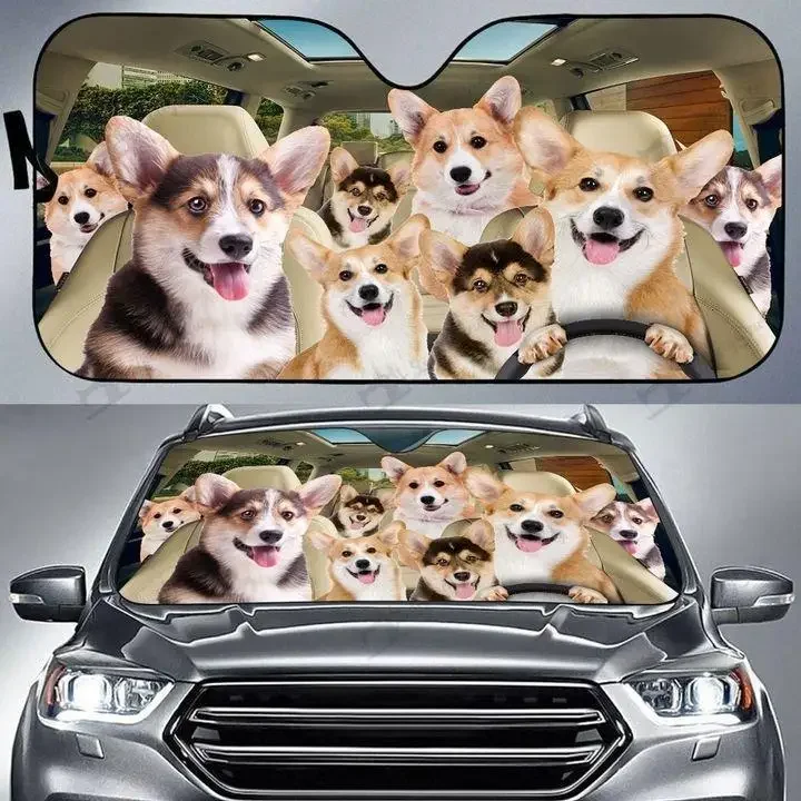 

Автомобильный солнцезащитный козырек Corgi, солнцезащитный козырек для лобового стекла автомобиля