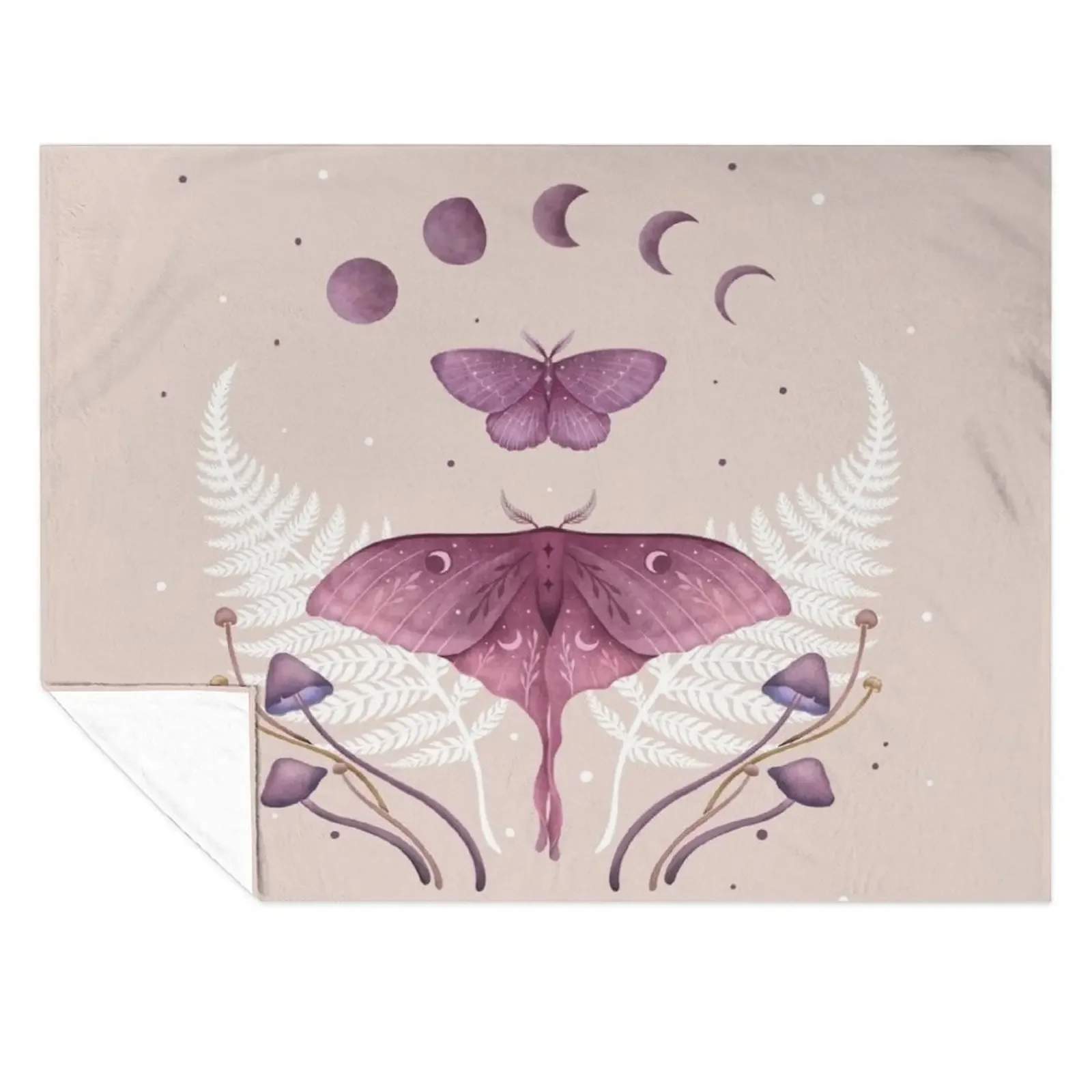 

Luna and Emerald - Vintage Pink Throw Blanket Luxury Brand Luxury Bed covers for sofa Blankets