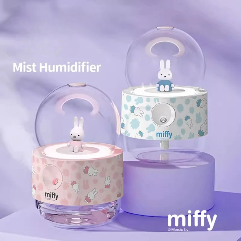 Humidificador de dormitorio de conejo Miffy de dibujos animados japoneses, pulverizador silencioso pequeño de oficina Kawaii, regalo creativo de vacaciones para niños