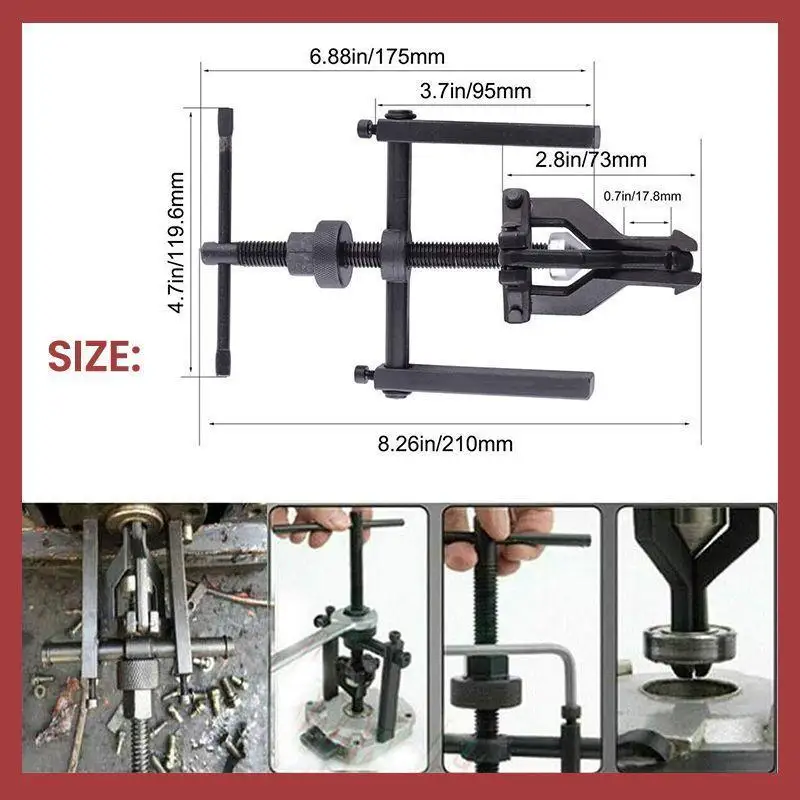 Car Inner Bearing Puller Gear 3-Jaw Extractor Automotive Repair Tool Kit Labor-saving Car Separation Bearing Device Tools