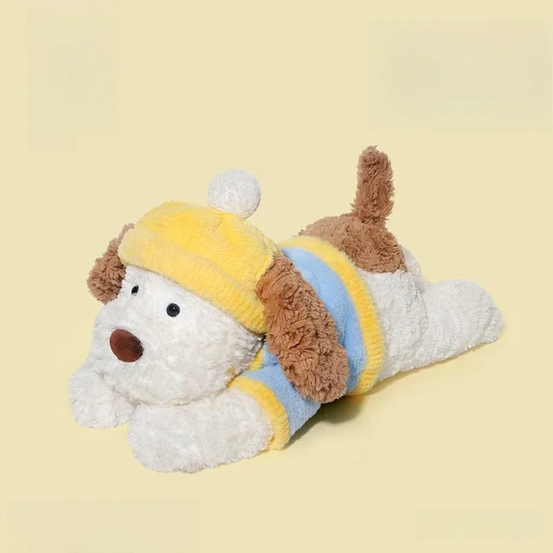 

Hot Sale 44cm Cartoon Dog Wear Yellow Hat Plush Toy Creative Animal Puppy Dolls Stuffed Soft Toys for Children Birthday Gift