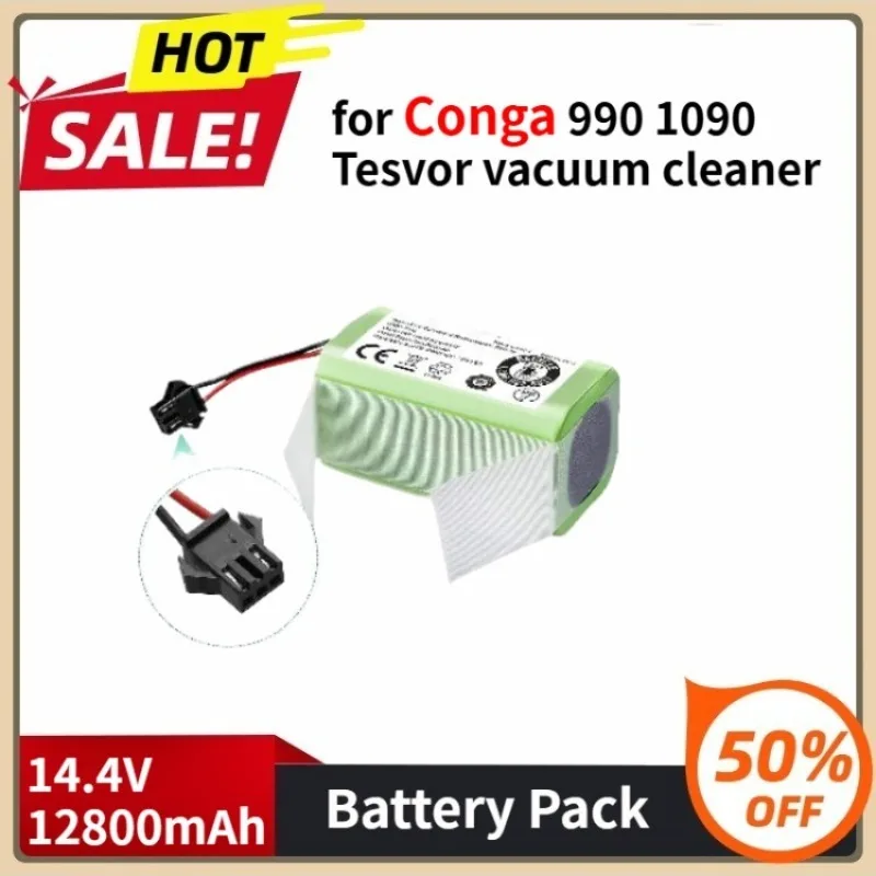 

Li-ion Battery for Conga 990 1090 Tesvor X500 Ecovacs Deebot N79 N79S DN622 Eufy RoboVac 11 11S RoboVac 14.4V 12800mAh Battery