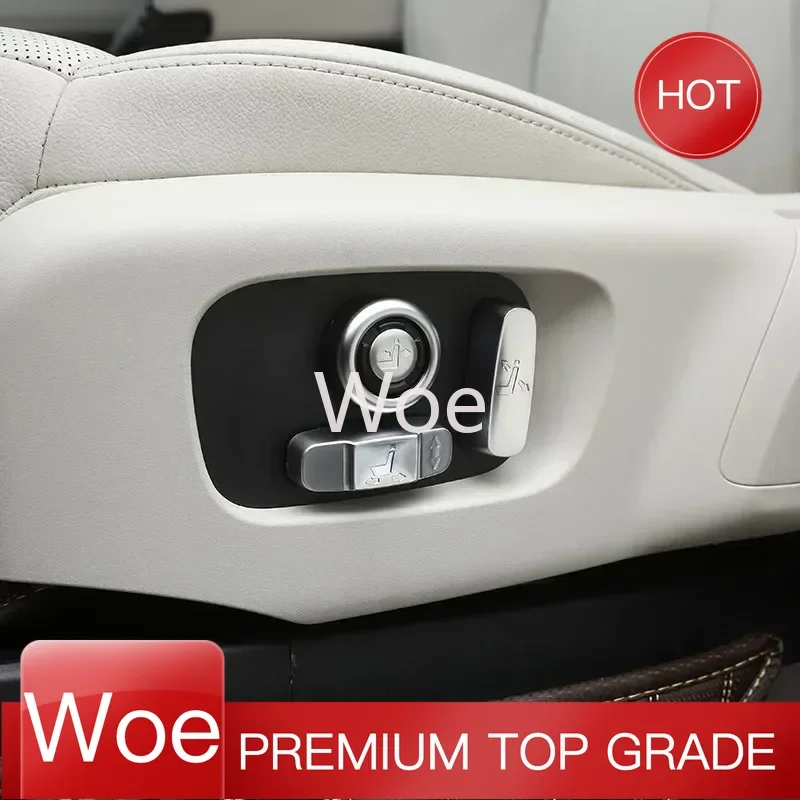 Woe For Land Rover Range Rover Sport Evoque Discovery Sport Discovery 5 Car Seat Adjustment Button Cover Trim Sticker Car Access