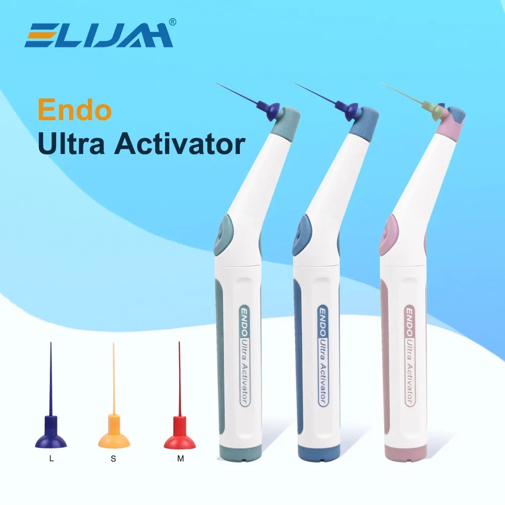 

ELIJAH Dental Wireless Ultrasonic Activator Endo Ultra Activator Washing Tooth Irrigator with 60 pcs Tips For Endo Root Canal