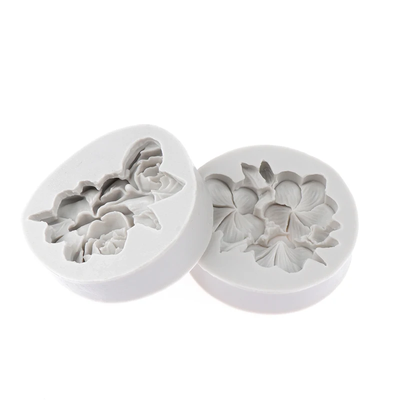 1Pc Flower Shape Silicone Mold Gardenia Plumeria Rubra Soap Fondant Molds DIY Cake Jelly Chocolate Decoration Baking Tool