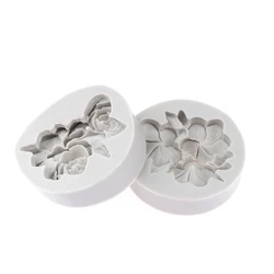 1Pc Flower Shape Silicone Mold Gardenia Plumeria Rubra Soap Fondant Molds DIY Cake Jelly Chocolate Decoration Baking Tool