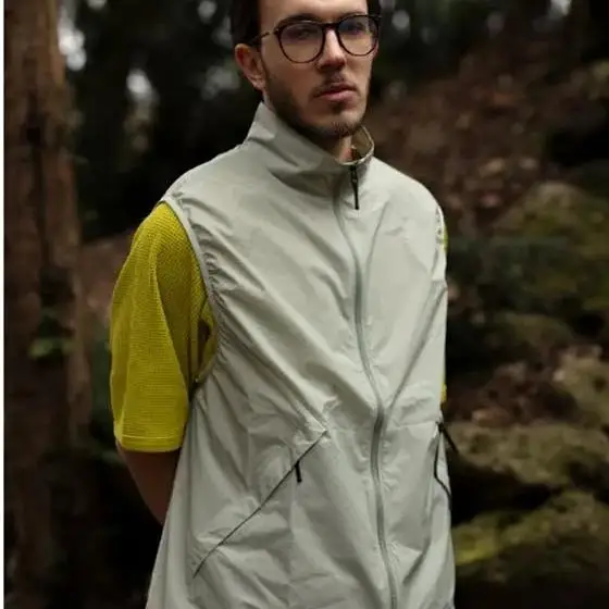 

Goldw Lightweight Running Outdoor Vest Plaid Qui Dry Waterproof Loose Fit Modern Sle ort Sve Flip Collar Jaet