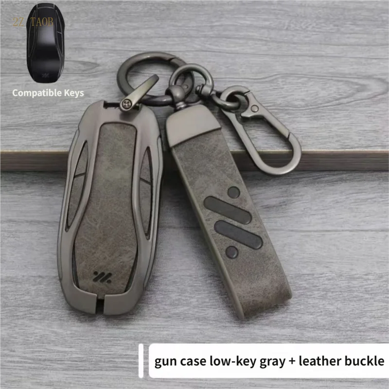 Zinc Alloy Leather NFC Key Case fit for IM LS6 MAX LS7 PRO L7 Dynamic Car Remote Protection Cover Bag Shell Keychain Accessories