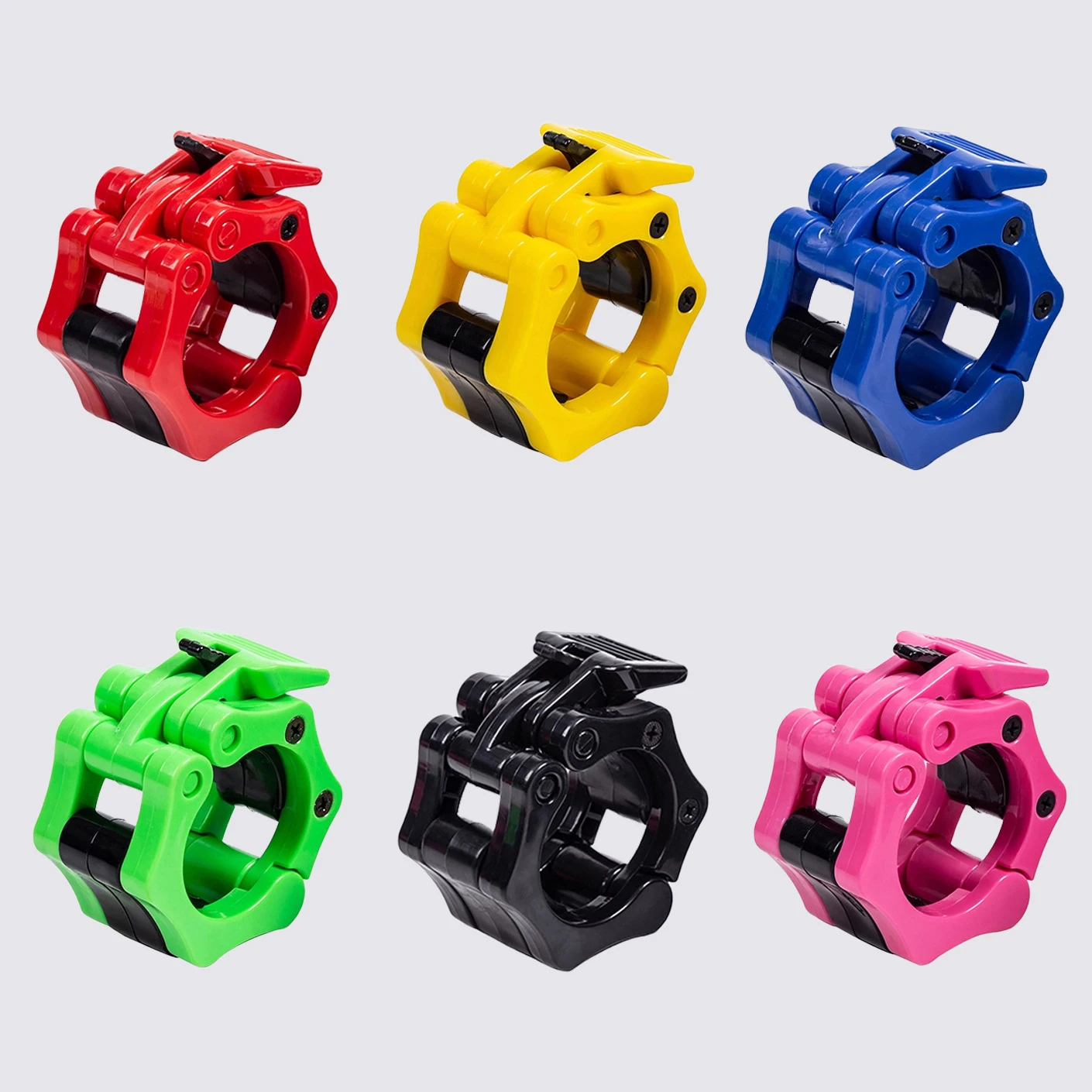 2026 2026 Wholesale Barbell Collar 50mm Colorful Weightlifting Clips Barbell Collars bar Locking Quick Release Clamppromote sale