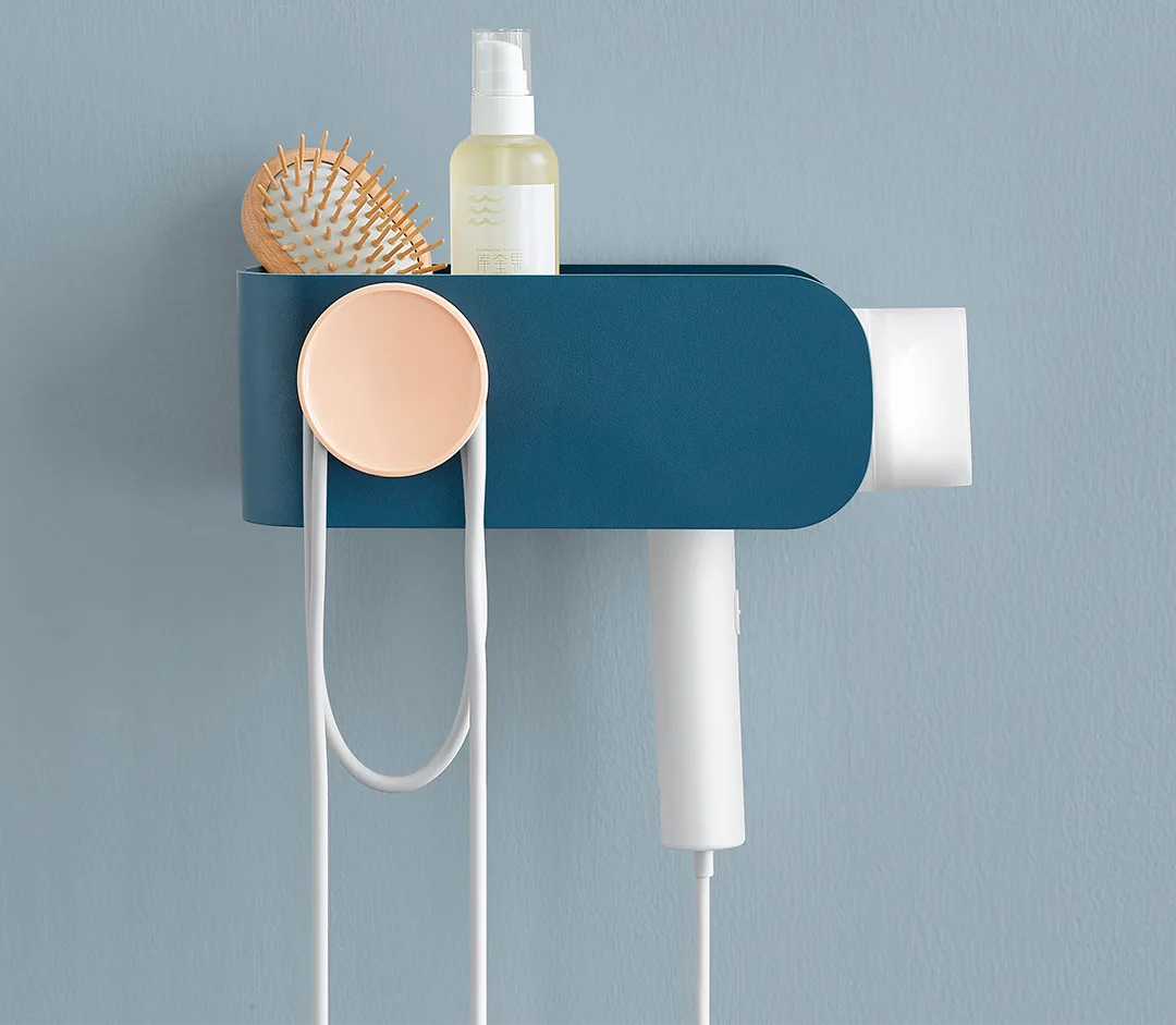 Youpin MIJOY مجفف الشعر رف سهلة التركيب و تخزين مرنة لف تخزين تصميم سهل استنزاف 4 ألوان