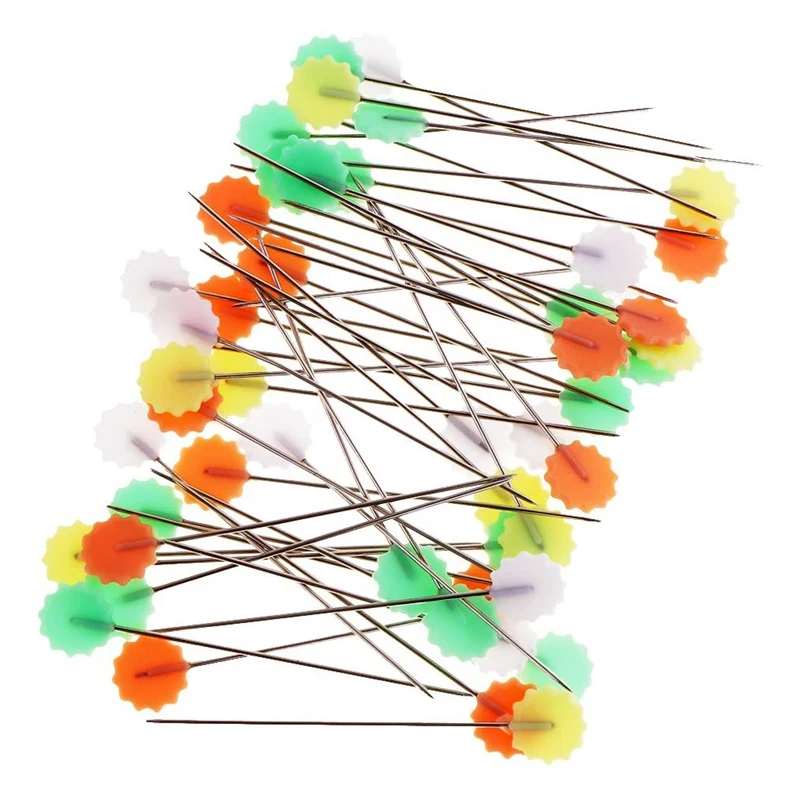 Promotion! 50 Pieces Flat Button Head Pins For Sewing DIY Projects Sewing Quilting Tool Accessory