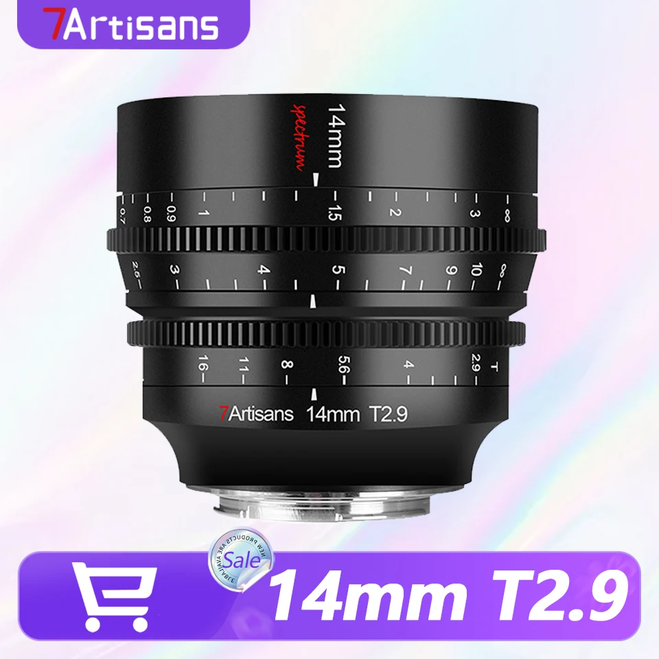 

7Artisans 14mm T2.9 Ultra Wide Lens 114° Angle Large Aperture for Sony E Nikon Z Canon RF Manual Fixed Focus Lens