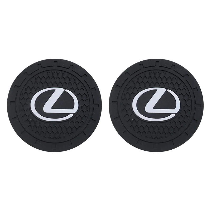 2PCS PVC Car Drink Bottle Cup Holder Anti Slip Coaster For Lexus GX470 LS400 LX470 LX570 RC350 UX250h ES350 RX450h Accessories