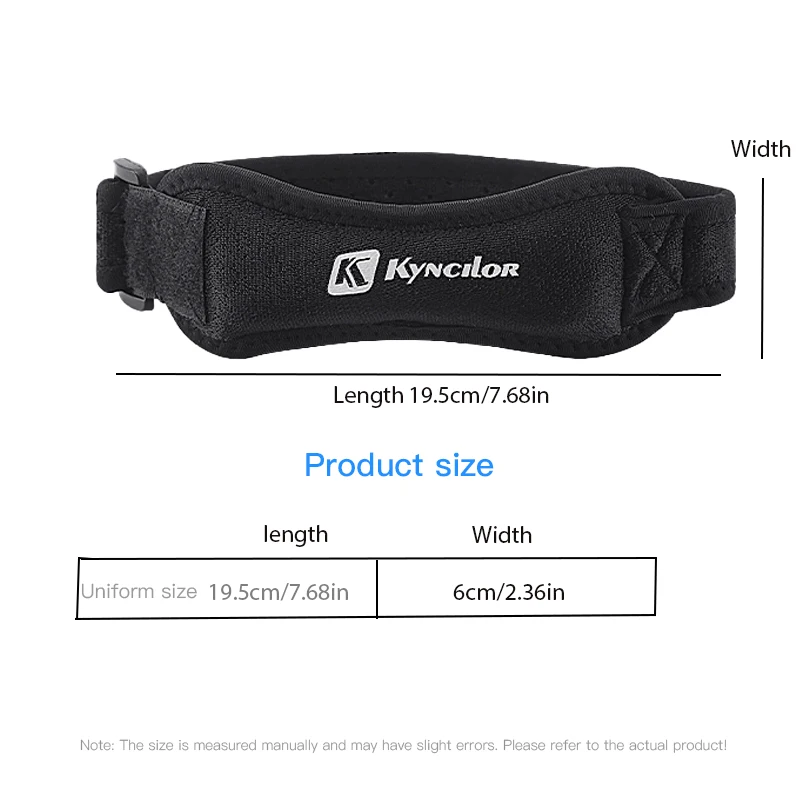 2 Peças de Faixas Ajustáveis para Joelho Kyncilor, Tiras de Tecido Respirável e Macio para Ciclismo, Corrida, Treinamento Físico ao Ar Livre