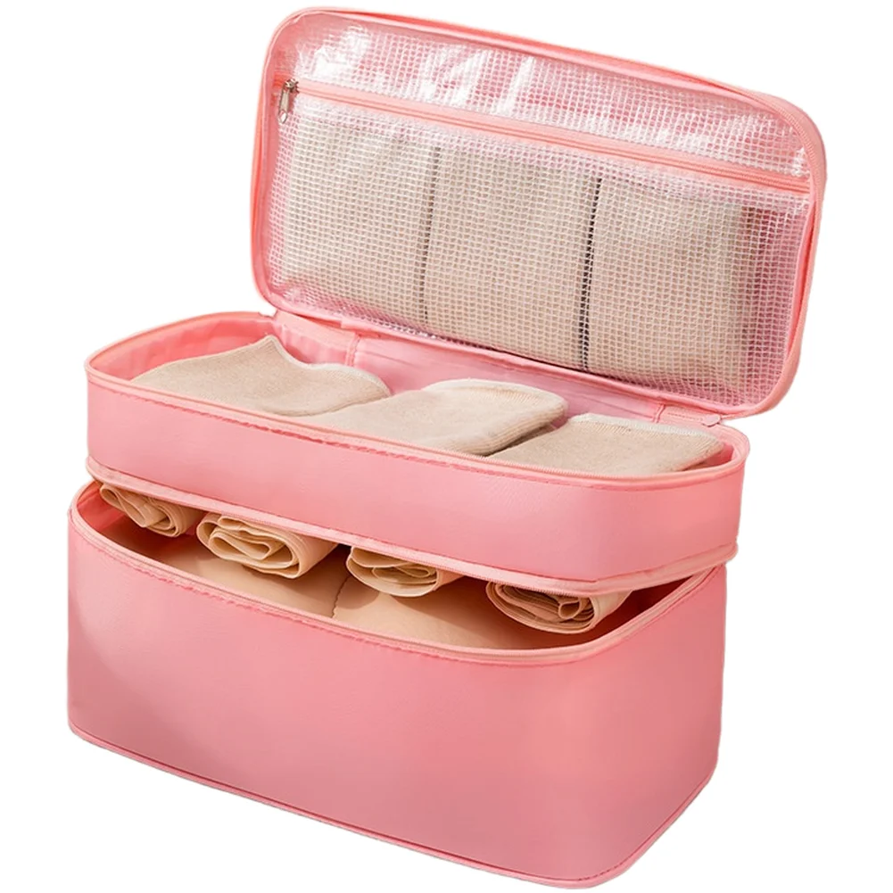 Travel Bra Storage Bag Waterproof Multi Functional Organizer with Transparent Mesh Panel and Compact 16x10x8 Size
