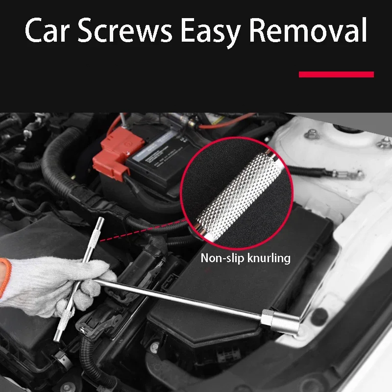 6-19mm T-Style Socket Wrench Mechanics's Driver Repair Socket Set Car Mechanical Workshop Tools Hex Wrench Hand Tools Nut Key