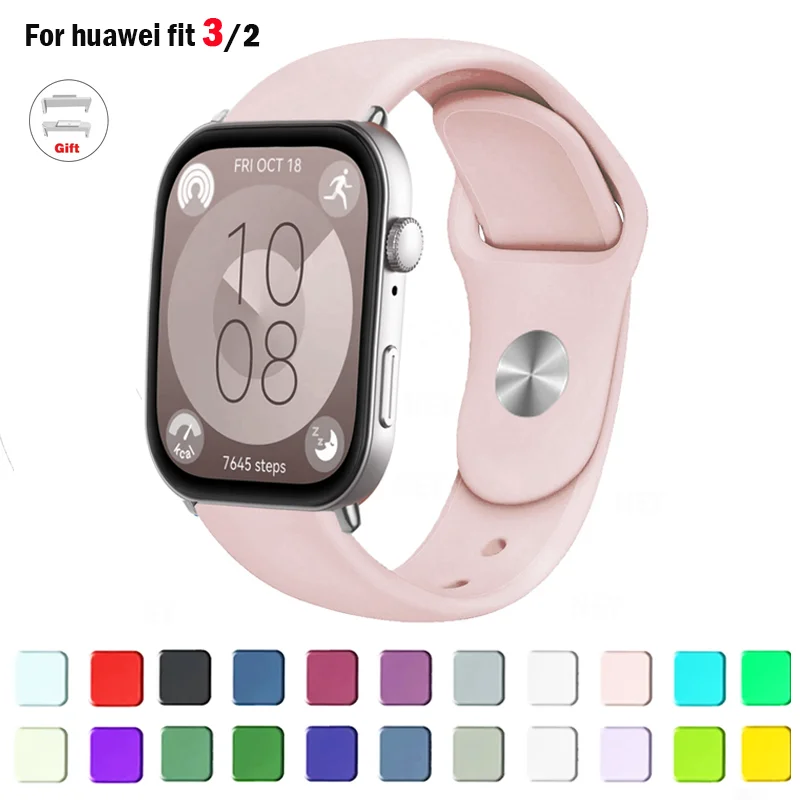Sport Band For Huawei Watch FIT 3 Strap smartwatch silicone waterproof correa for Huawei Watch fit 2 fit3 watchband Accessories