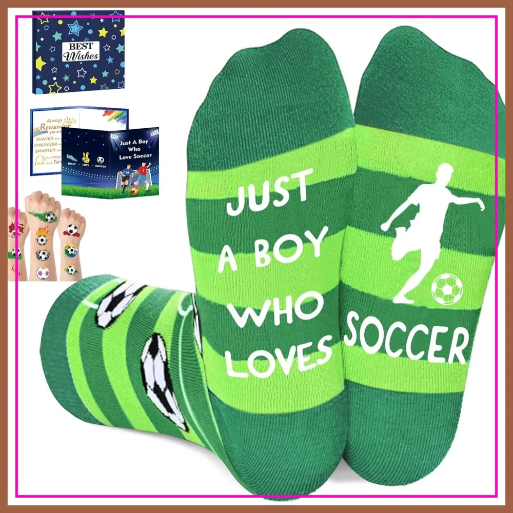 

Soccer Socks for Boys, Football Gifts for Kids Ages 6-12