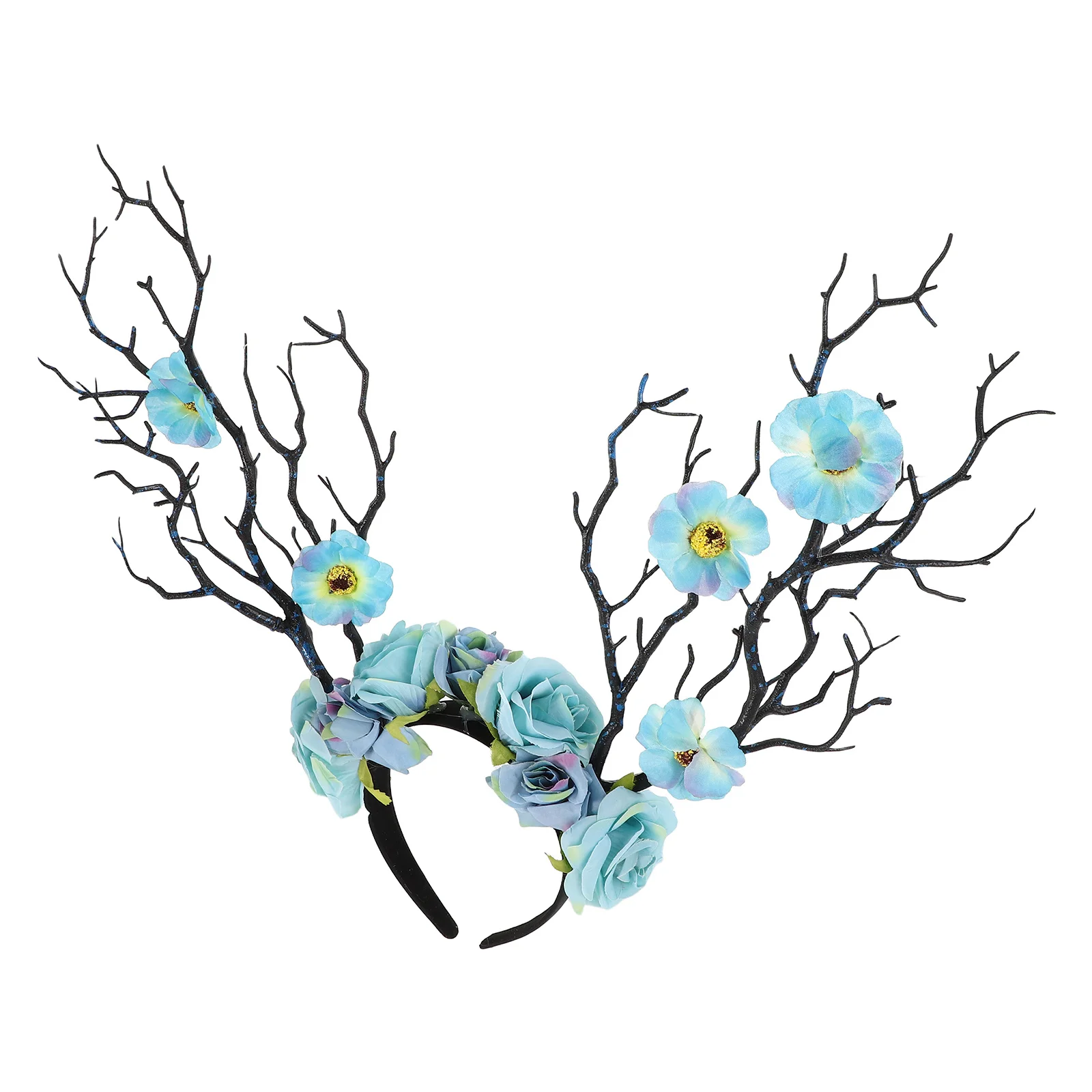 Diadema de rama de flor Artificial, simulación de tallos falsos, accesorio fotográfico ligero y cómodo, disfraz de mascarada