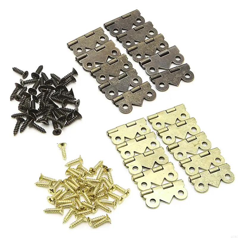 

10x Mini for Butterfly Door Cabinet Drawer Jewellery Box Hinge Furniture 20mm Q5WC