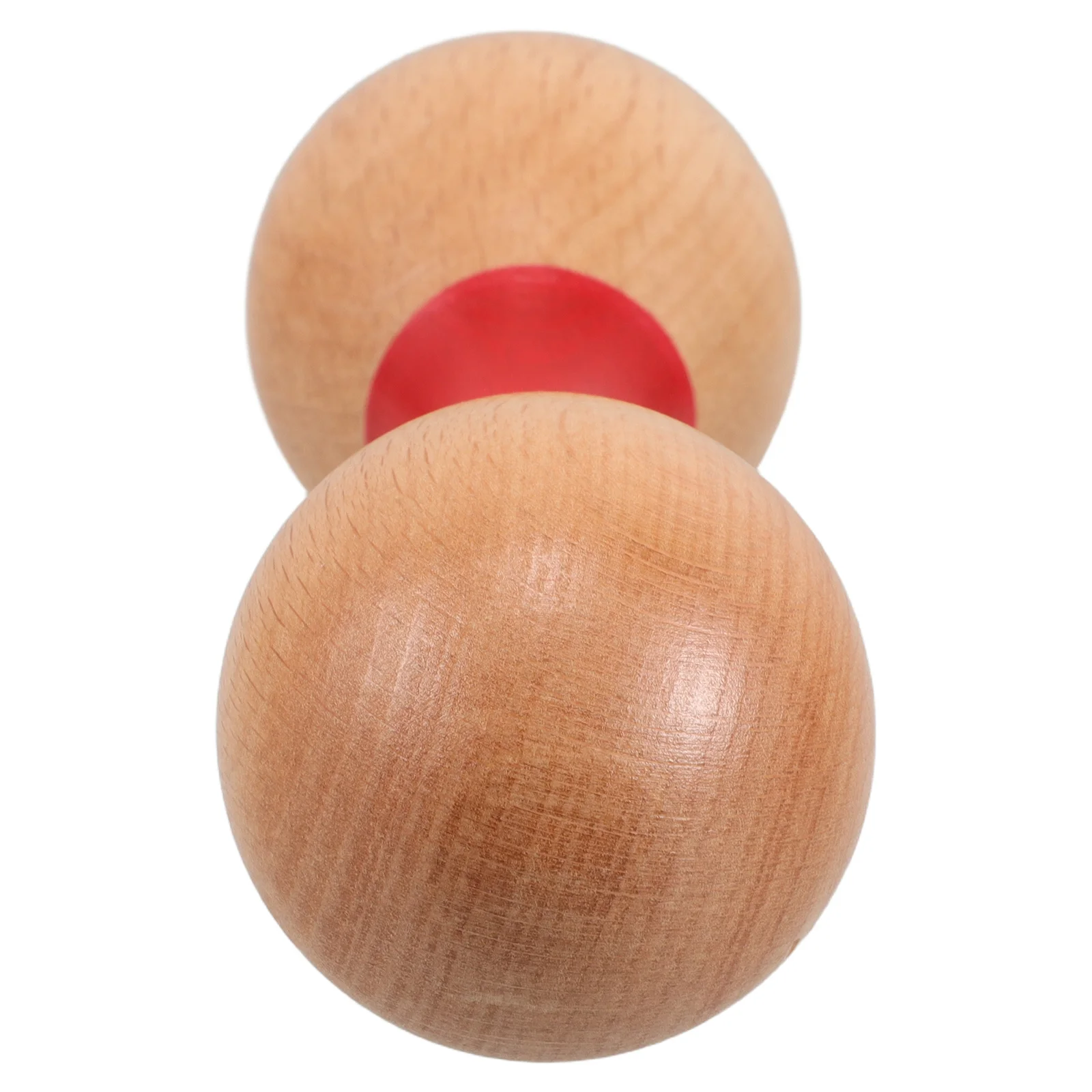 Maracas de madera agitador de doble cabeza instrumento de percusión para niños pequeños juguete agitador de sonido de mano de madera Natural para bebé