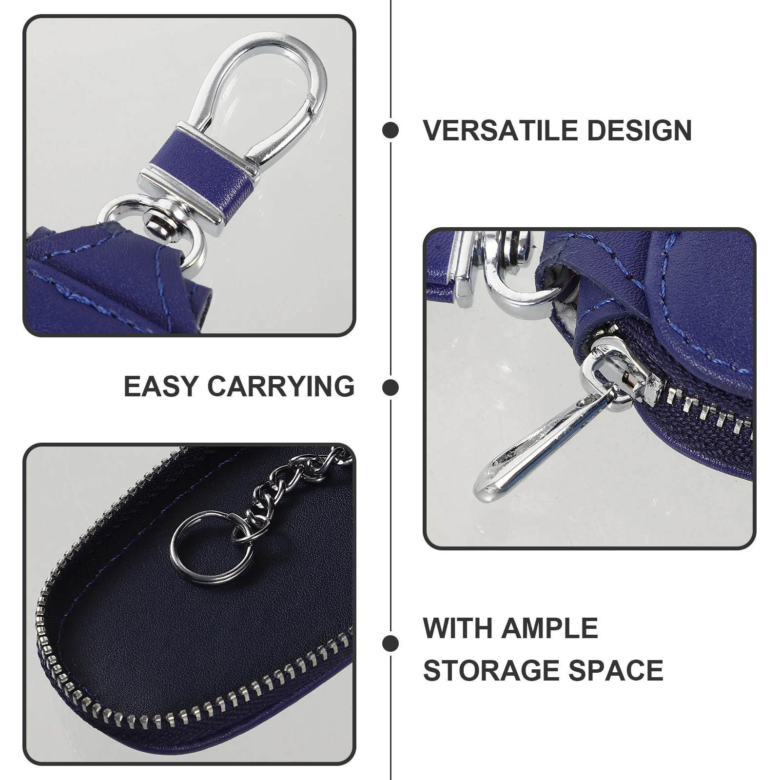 حامل سيارة فوب أصحاب لمفاتيح السيارة الحقيبة حافظة صغيرة سستة حقيبة سلسلة مفاتيح Pu مفتاح المنظم الخصر معلقة مفتاح فوب الحقيبة #6