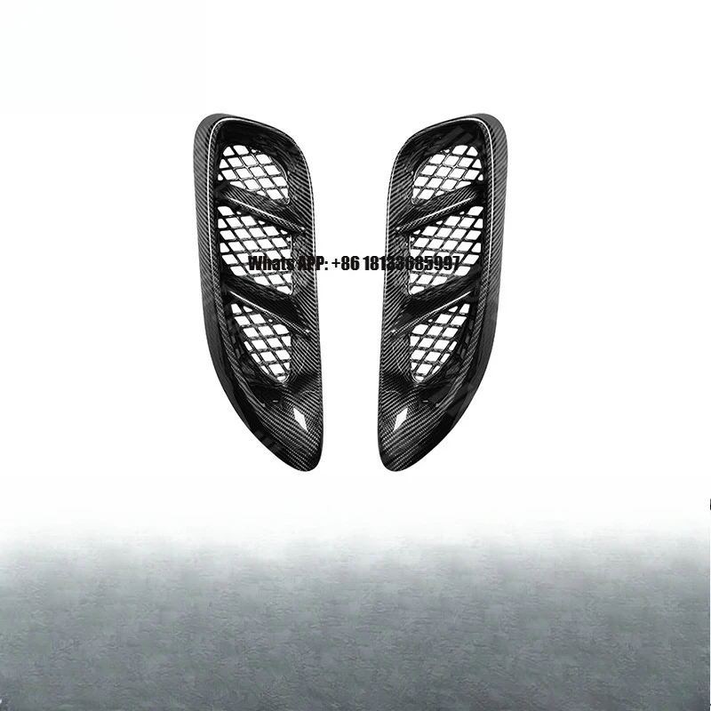 

Dry Carbon Fiber 718 Side Vents Exterior Fender Cover for 2016-2022 for Porsche 718 GTS Spyder Carbon Exterior Grills