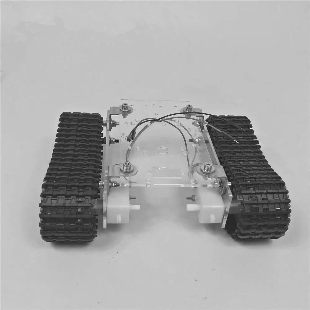 robot tank chassis acrylic TT motor 3-9v tracked car intelligent car chassis