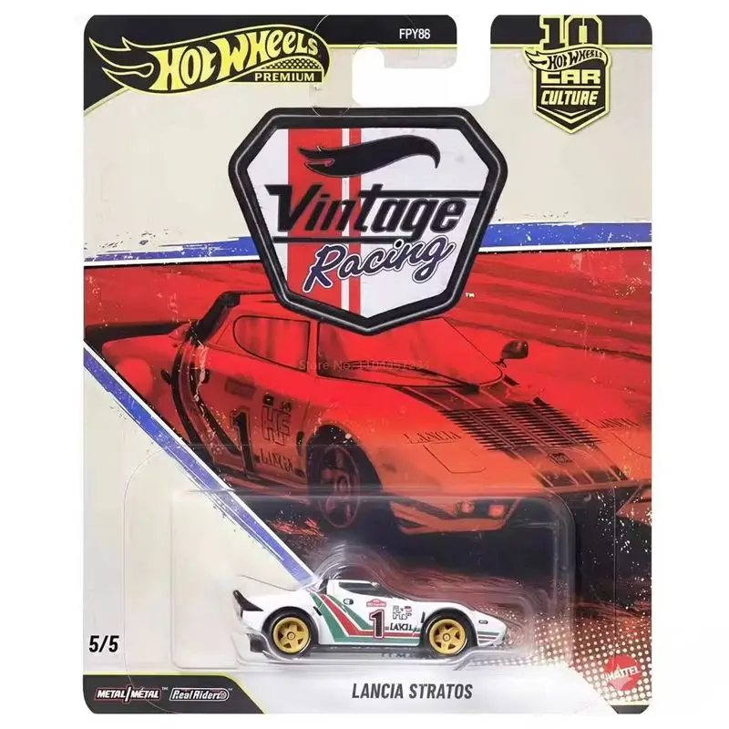 New Hot Wheels Premium Car Culture Vintage Racing Jaguar Porsche Corvette Ferrari Lancia 1:64 Model Cars Ornament Holiday Gifts view 6