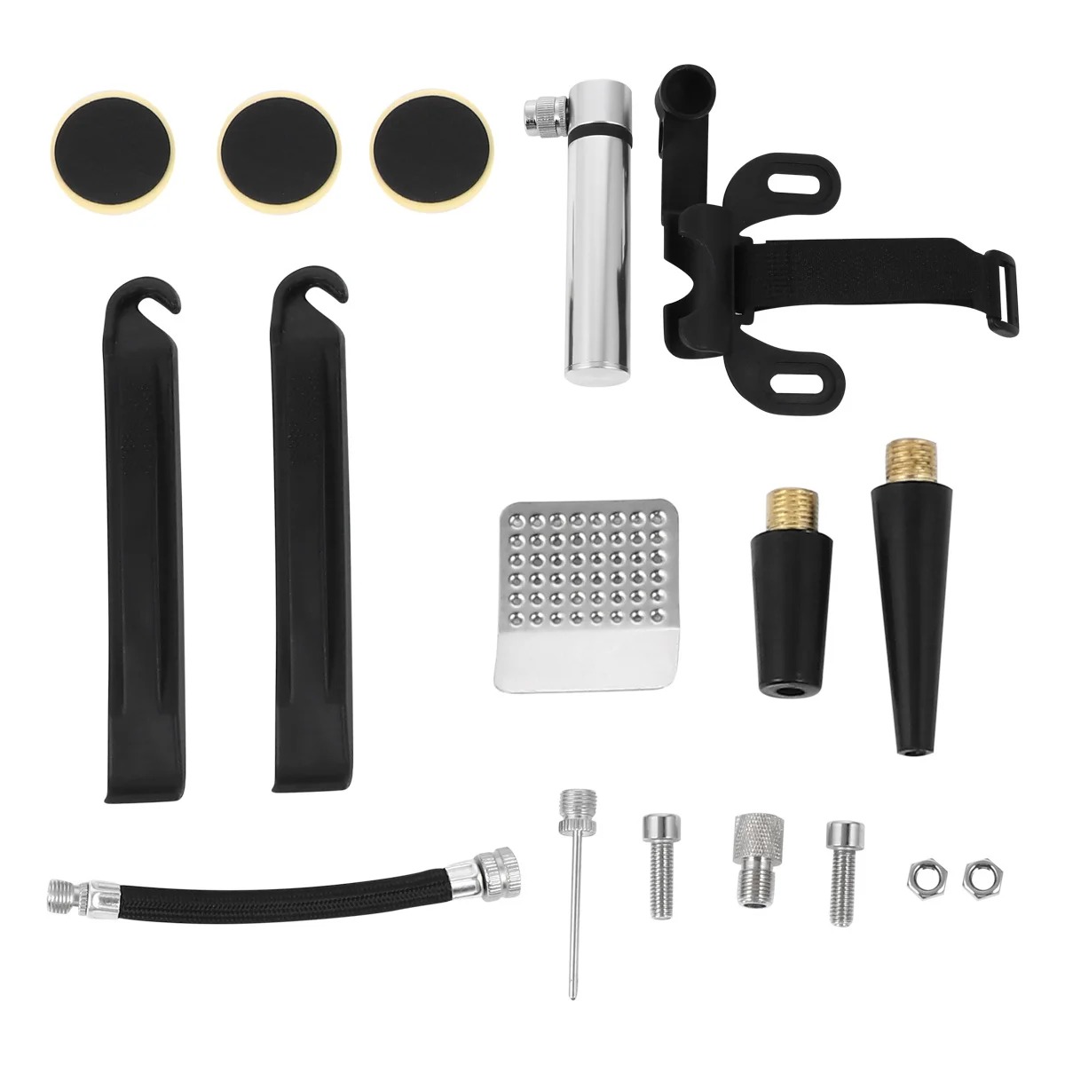 

Bike Pump Puncture Repair Kit Glueless Patch Mini Aluminum Inflator For Tire Frame Mount Cycling Accessories Supplies