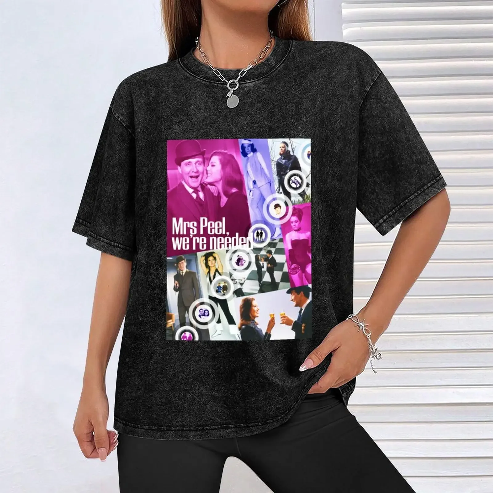 جون ستيد وإيما بييل جاسوس فاي 1967 البوب الفن الكلاسيكي تي شيرت الصيف أفضل رجل تي شيرت قمصان الجرافيك المحملة الرجال