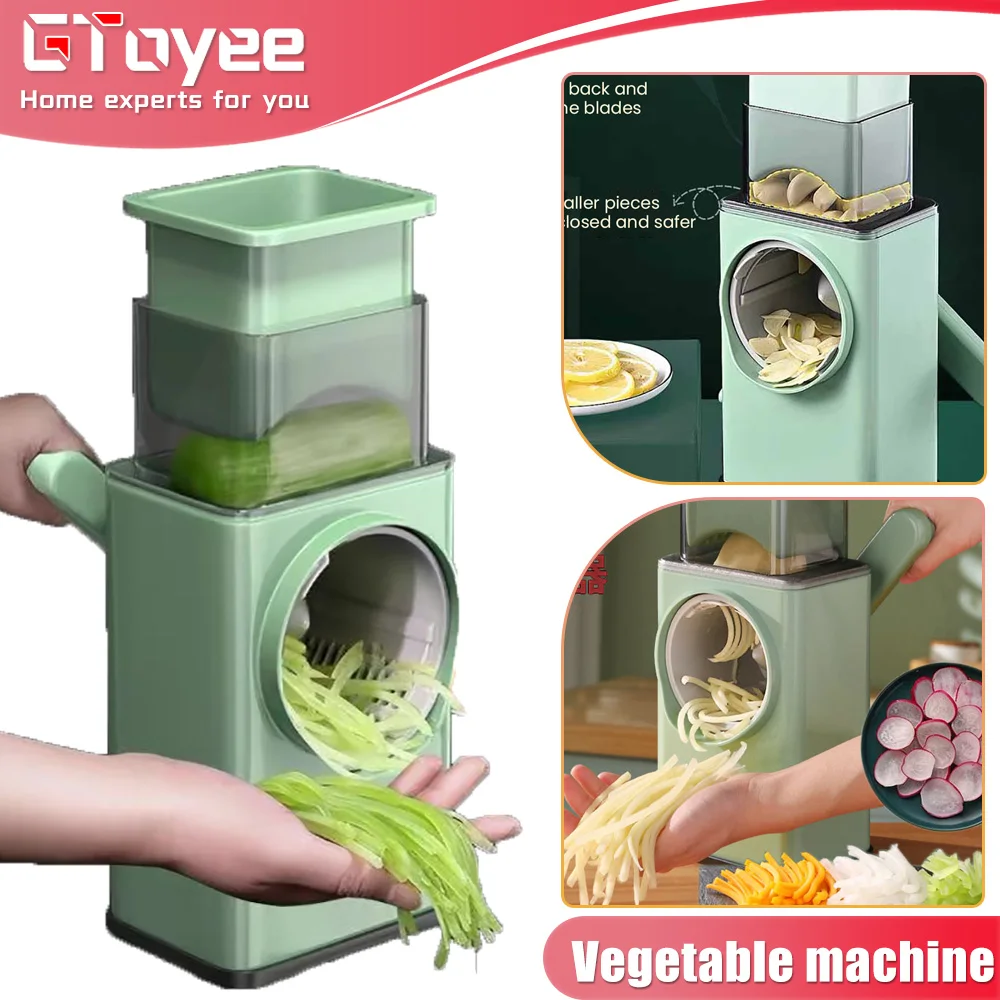 

4 In 1 Manual Vegetable Cutter Home Multifunction Slicer Potatoes Slicer Chopper French Fries Shredders The Grater Kitchen Tools