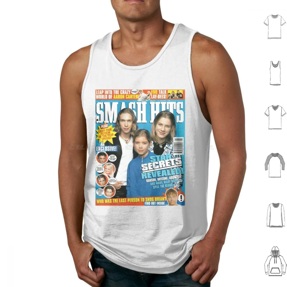 Hanson-Smash Hits Cover 1998 Y2k Tank Tops Vest Sleeveless Hanson Mmmbop Smash Hits Magazine Y2k 90s 2000s Pop Retro