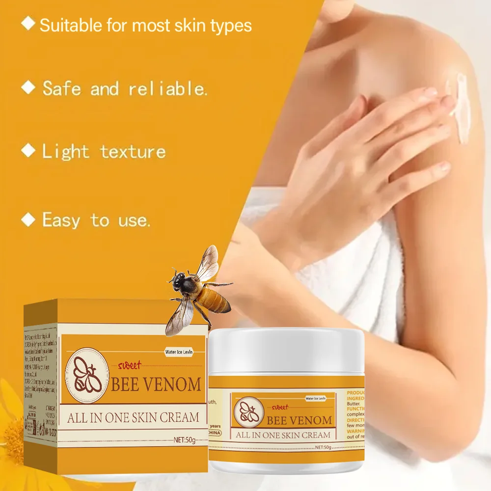 50g Bee venom skin cream Care Cream MoisturizingFirming Body Honey Gel Caramel Vanilla Floral ButtCare New style