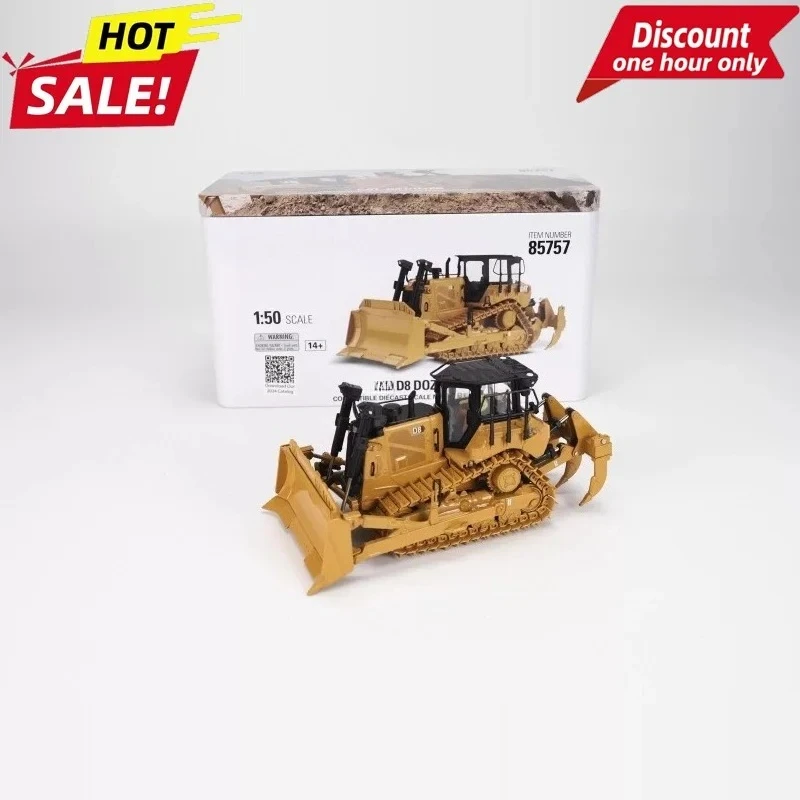 DM 1:50 for CAT D8 Dozer Caterpillar Tracked Dozer Alloy Construction Vehicle Model 85757
