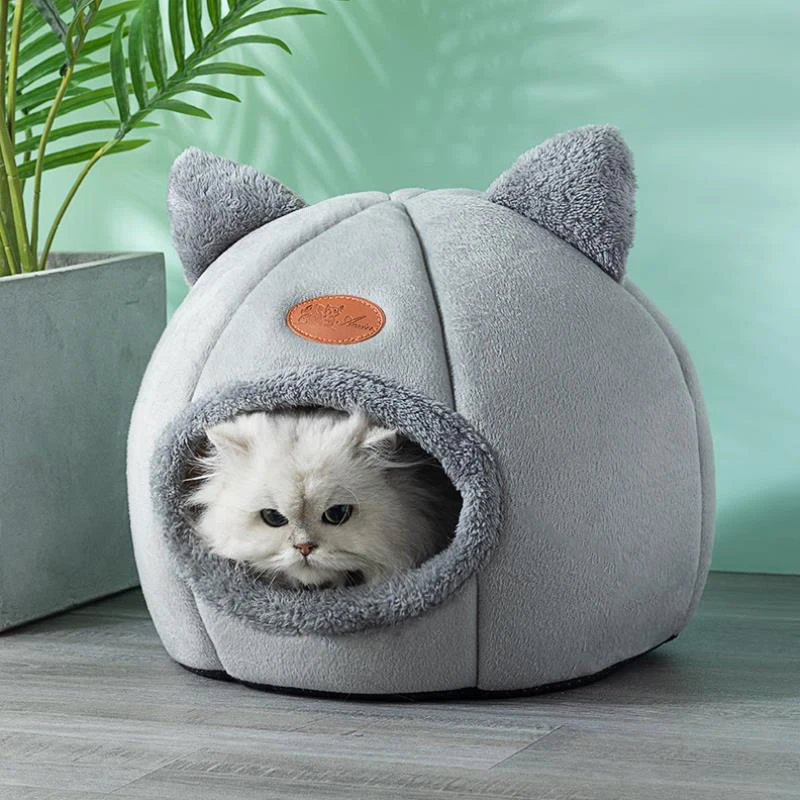 

New Deep Sleep Comfort In Winter Cat Bed Iittle Mat Basket Small Dog House Products Pets Tent Cozy Cave Nest Indoor Cama Gato