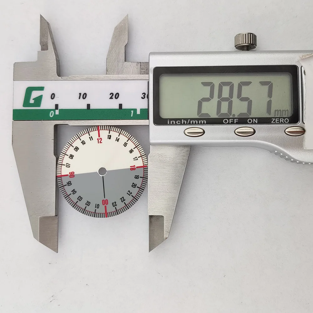 Esfera de 28,5mm, esfera NH35 de 24 horas, Esfera luminosa completa adecuada para movimiento NH34 NH35 NH36, piezas de reloj luminosas verdes para esfera de reloj