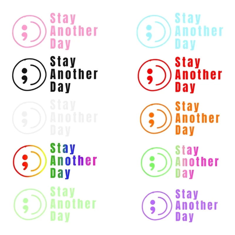 Stay Another Day Car Stickers Mental Health Awareness Car Decal For Vehicles And Electronics With Strong Adhesive
