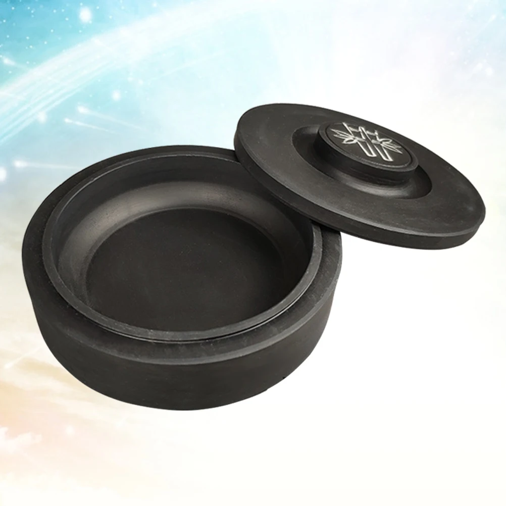 1pc 4 Inch Round Yan Inkstone Chinese Traditional Calligraphy Smooth Surface For Beginners With Cover Painting