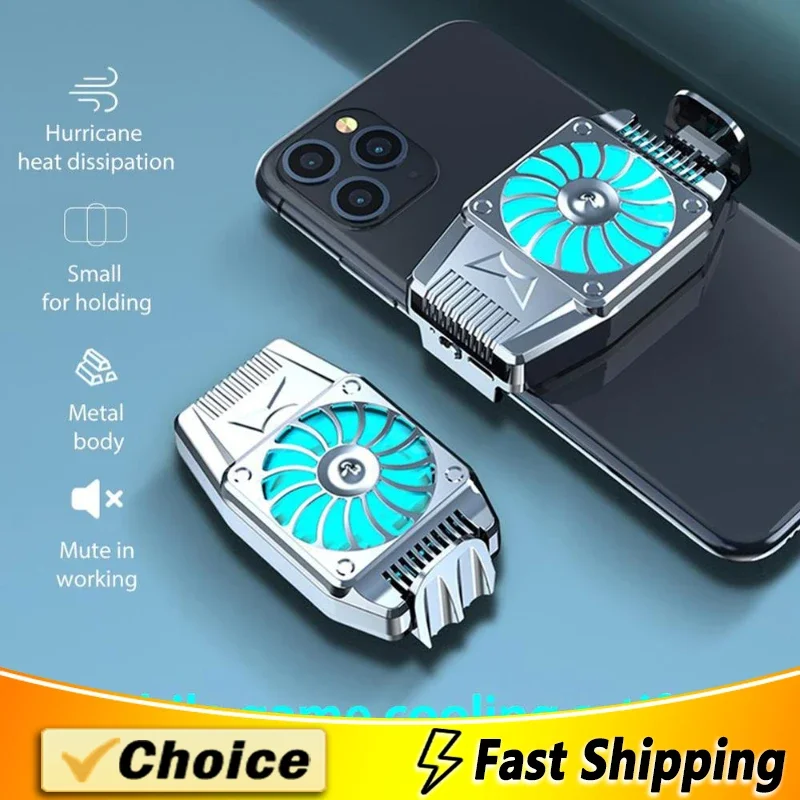 Universal Mini Mobile Phone Cooling Fan Radiator Turbo Hurricane Game Cooler Cell Phone Cool Heat Sink For IPhone/Samsung/Xiaomi