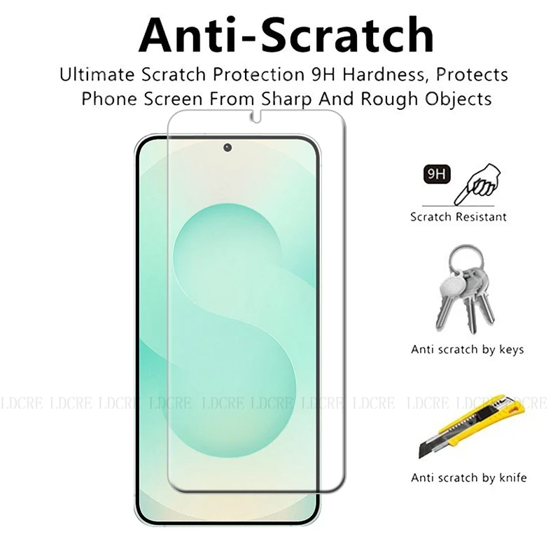 4 قطعة لسامسونج S25 الزجاج لسامسونج غالاكسي S25 S24 الترا حامي الشاشة 9H واقية واضح الزجاج المقسى سامسونج S25 زائد