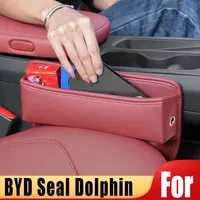 For BYD Seal Dolphin Car Seat Gap Filler Storage Box USB Reserved Charging Cable Hole Multifunction Sundries Tidying Accessories