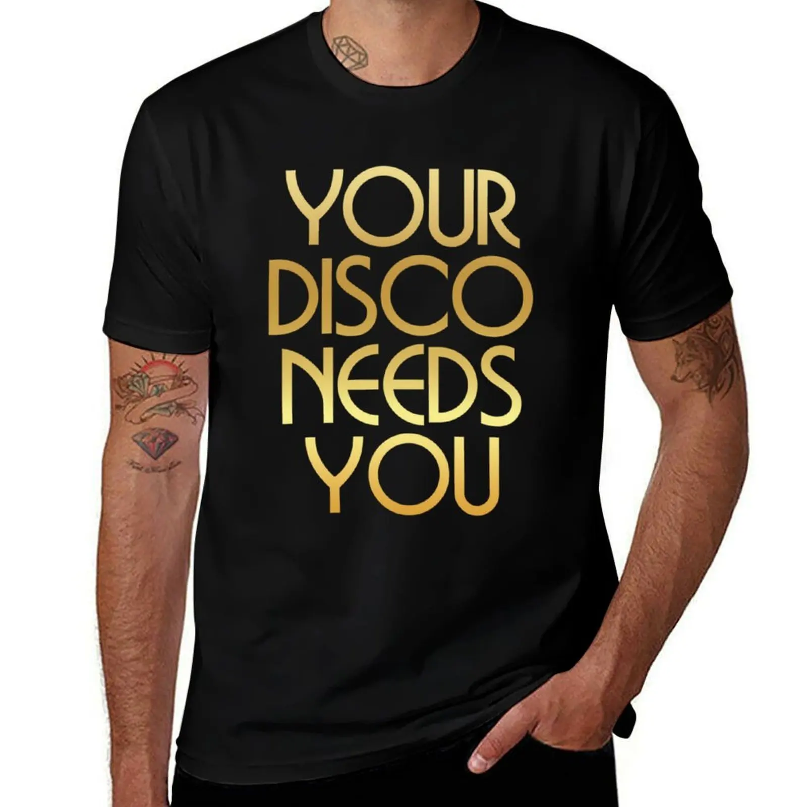 

Your Disco Needs You - Kylie Minogue - Light Years - Gold T-Shirt graphic tee shirt anime t shirts tshirts for men