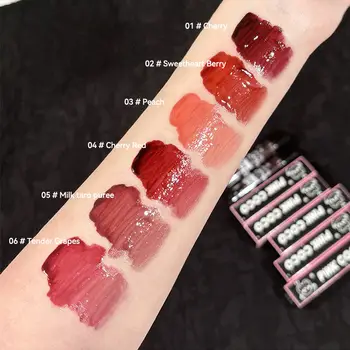PINKCOCO Bear Doodle Mirror Lip Glaze – Dlouhotrvající lesk na rty, rozjasňující tělová rtěnka vhodná pro studentky 10 nejlepší prodej báze lesku na rty - №10
