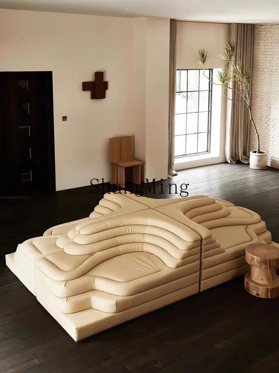 

CL terraced Internet celebrity leather art sofa creative special-shaped module combination sofa