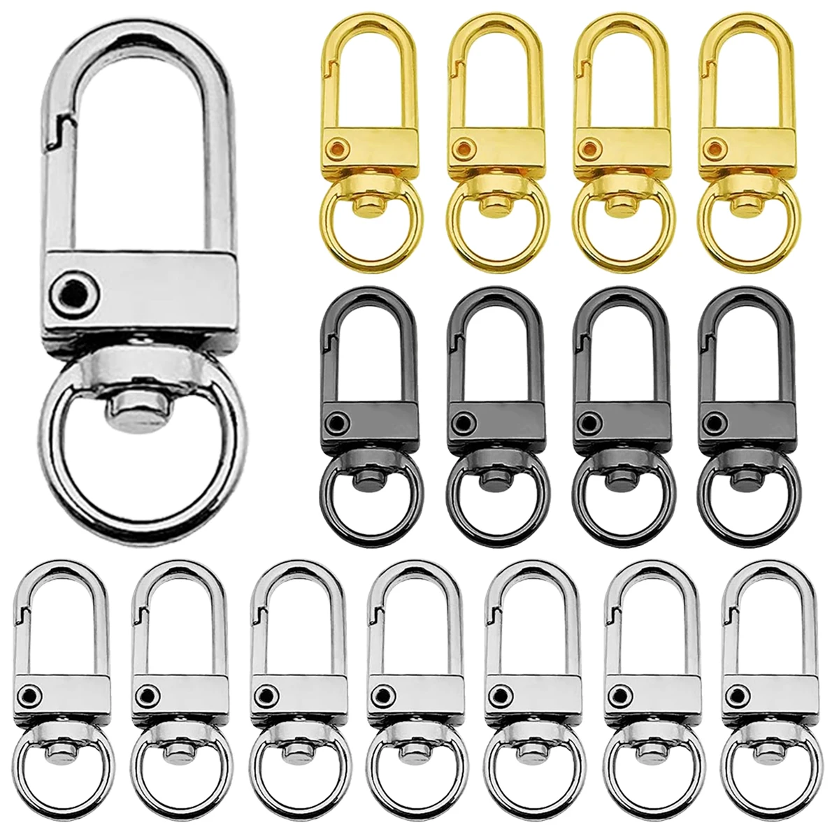 10/20/30 Pcs Small Rotating Lobster Claw Clips Hooks , for Keychains, Gift Making, DIY Crafts, Wallet Keychain Connectors