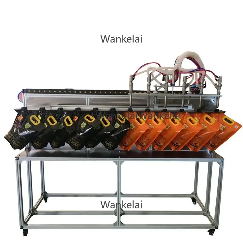 0.5-5L 6-Head Automatic Filling Machine Large 17L Capacity Nutrient Liquid Hand Sanitizer Lubricating 220V Filling Machine