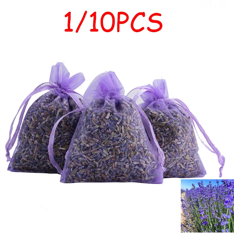 10/1PCS Durable Lavender Sachets Bags Naturally Dried Lavender Flower Buds For Drawers And Closets,Strong Smell Fresh Scents
